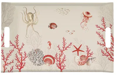 Produktbild von Serviertablett Martim REEF mit Korallen 54x35cm aus Kunststoff Easy Life