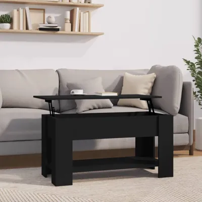 Produktbild von vidaXL Konferenční stolek černý 101x49x52 cm Materiál dřevo