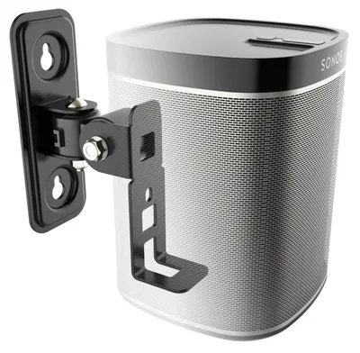 Produktbild von RICOO 1 x Lautsprecher Wandhalterung für Sonos Play :1™ LH431-B Lautsprecherwandhalterungen Boxenhalterung Wand Lautsprecherhalterung schwenkbar neigbar Wandhalter HiFi Audio Boxen Halterung – Schwarz