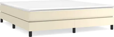 Produktbild von vidaXL Boxspringbettgestell Creme 180x200 cm Kunstleder