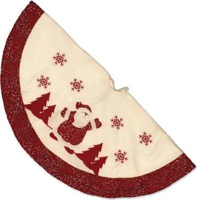 Produktbild von Unique Living |  Baumrock Riga D90 cm Weihnachtsmann | Weihnachtsbaumtuch