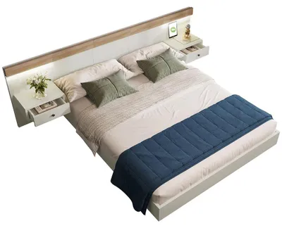 Image de Lit double - Lit - Lit enfant - Canapé-lit - Structure de lit - 180x200 cm - Bois massif