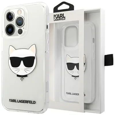 Produktbild von Karl Lagerfeld KLHCP13XCTR iPhone 13 Pro Max 6,7" Hardcase transparent Choupette Head Handytasche