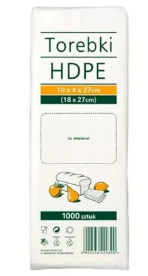 Produktbild von Torebki HDPE 10x4x27 cm, 1000 sztuk