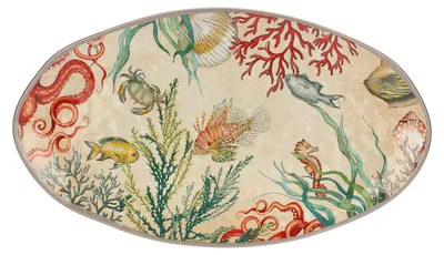 Image de Rose&Tulipani Sea Life plateau 52 x 30 cm R13320004M