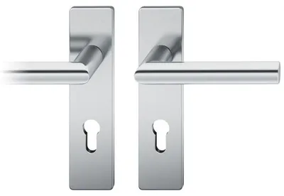 Produktbild von FSB 1076 Kurzschild Edelstahl  (Lochung: PZ, Ausführung: Drücker/Drücker) Lochung: PZ Ausführung: Drücker/Drücker