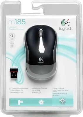 Produktbild von Logitech M 185 Cordless Notebook Mouse USB schwarz / grau