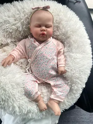 Immagine prodotto di Bambola Reborn grande 19 pollici, morbida, realistica come un neonato, pelle dipinta a mano con vene visibili