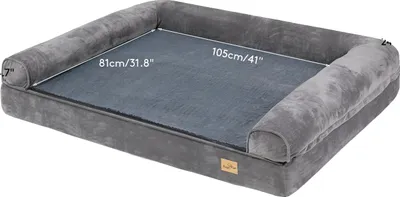 Produktbild von Haustierbett, Orthopädischer Schaum, Abnehmbarer Waschbarer Bezug, Grau XXLarge