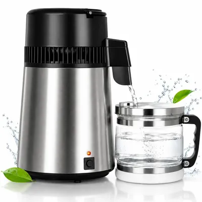 Produktbild von Wasserdestilliergerät 4L DW003 Elektrisch - Destillierer mit Luftkühlung, 4000 ml Kapazität
