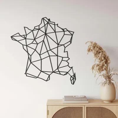 Obrázok produktu pre Wallity, elegantné kovové doplnky na stenu, čierna farba, 72 x 74 cm | 100% kov