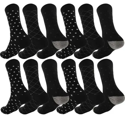Produktbild von 12 Paar Herren Socken Muster klassischer Form Freizeit Sport Mix6/39-42