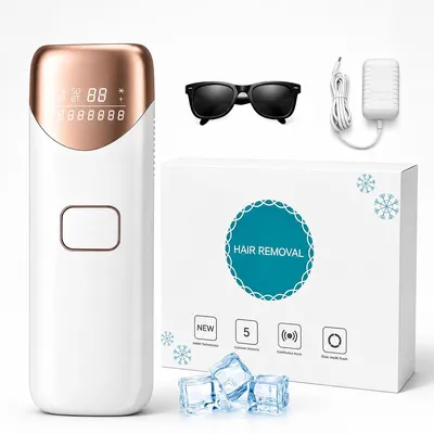 Produktbild von IPL Haarentferner mit Kühlung, IPL Laser Haarentfernung Gerät für Zuhause, 4 Intensitätsstufen, 999900 Lichtimpulse, für Gesicht Beine Körper