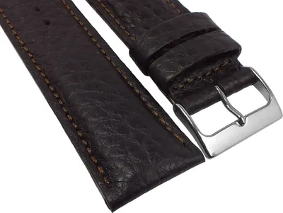 Produktbild von Herzog Cronografo Uhrenarmband braun > Kalbleder gepolstert genarbt, Stegbreite:24mm, Schließe:Roséfarben