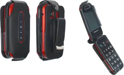 Zdjęcie produktu dla Ledertasche mit Gürtelclip für Panasonic KX-TU456 KX-TU466