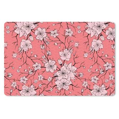 Produktbild von MuchoWow® Schreibtischunterlage Muster - Blumen - Japan 60x40 cm - XXL Mauspad - Großes Mauspad