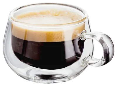 Doppelwandige Espressogläser 75 ml, 2 Stück, transparent