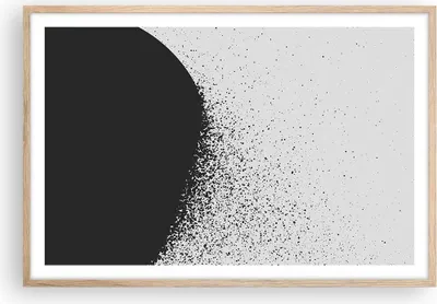 Produktbild von Gerahmtes Poster - Rahmen in heller Eiche - Abstraktion Schwarzweiß Geometrie - 91,5x61 cm - Wand Bild - Wanddeko - Wandbilder - Kunstposter - Wandposter - Bilderrahmen - Bilder - P2NAA91x61-4922