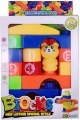 Obrázek produktu pro Vzdělávací barevné kostky pro nejmenší - 23 kusů.