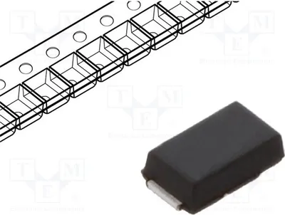 Produktbild von 3x Diode: Gleichrichterdiode Schottky 40V 3A SMD DO220AA SS3P4HM3/84A Schottkydio