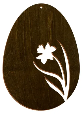 Produktbild von Bunte Holz-Ostereier in Haselnussfarbe - Bastel-Deko für Ostern