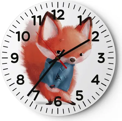 Produktbild von Wanduhr - Rund - Glasuhr - Klein November Kind - 40x40cm - Schleichendes Uhrwerk - Lautlos - zum Aufhängen bereit - Dekoration Modern - Wanddekoration aus Glas - C4AR40x40-4828