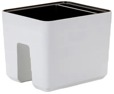 Obrázek produktu pro PLASTIA s.r.o. Samozavlažovací truhlík na zábradlí Berberis 30x26 cm, bílá