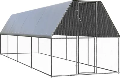 Produktbild von Outdoor-Hühnerkäfig 2x8x2 m Verzinkter Stahl