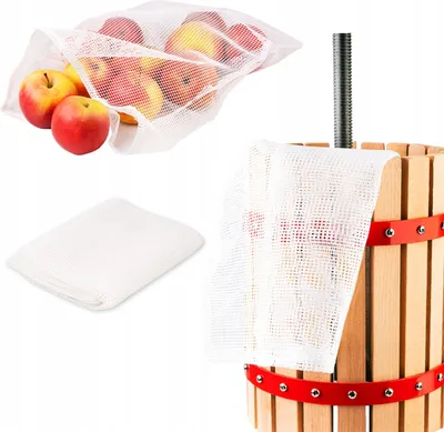 Zdjęcie produktu dla SuperButelki - Worek filtracyjny 18l, do pras ramowych i śrubowych, filtracji owoców i warzyw, trwały, mocne szwy, uniwersalne zastosowanie