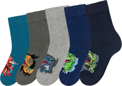 Produktbild von H.I.S. Socken 5 -teilig 1x navy, 1x petrol, 1x khaki, 1x hellgrau-melange, 1x blau Größe 35/38