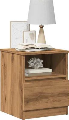 Image de vidaXL Tables de chevet 2 pcs. Chêne Artisan 40x40x50 cm Bois composite