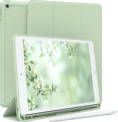 Produktbild von EAZY CASE Smartcase mit Stifthalter für Apple iPad 10,2" (2019, 2020, 2021) Hülle mit Stifthalterung, Tablet Cover aufstellbar  10,2 Zoll in Grün
