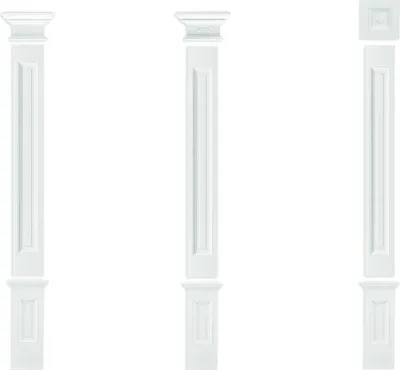 Produktbild von Kapitell für Pilaster | vorgrundierte Oberfläche | Wanddekor | Barock | Stuck | schöner Wohnen | weiß | Polyurethan| 212 x 212 mm | PL267