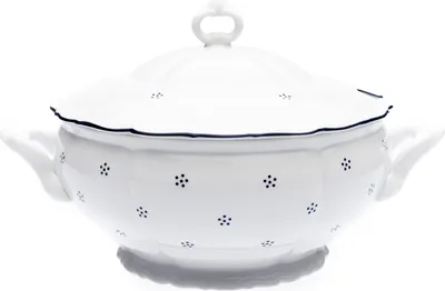 Obrázek produktu pro Mísa polévková s víčkem, český porcelán, Verona, 2,5 l, modrá valbella, G. Benedikt