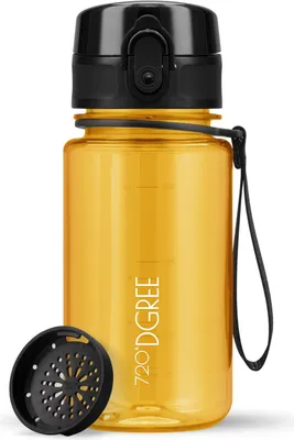 Zdjęcie produktu dla Butelka na napoje uberBottle crystalClear z sitkiem, 350 ml / kolor miodowożółty / 720DGREE