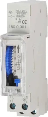 Produktbild von SUL180A Programmierbarer Zeitschalter - Mechanisch - Timer - 15 Minuten bis 24 Stunden - Standard-Zeitschalterrelais zur DIN-Schienenmontage