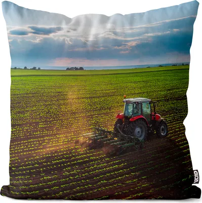 Produktbild von VOID Traktor Landwirtschaft Feld Kissenbezug Kissenhülle Sofakissen Kissen Deko Outdoor-Kissen Dekokissen
