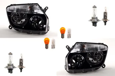 Obrázok produktu pre Johns, sada svetlometov vhodná pre Dacia Duster black + light mit. Sada ?avá pravá