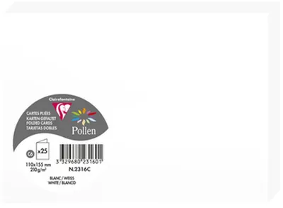 Produktbild von Clairefontaine Doppelkarte C6 210g weiss