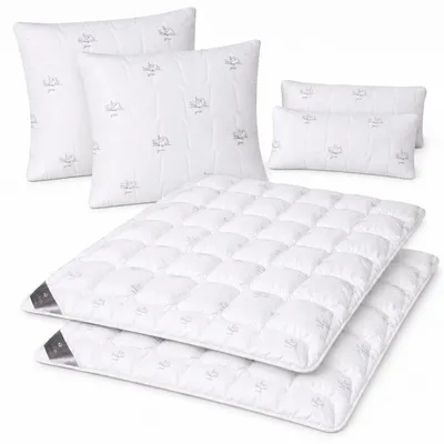 Produktbild von sei Design SWAN Bettset 6-tlg 2x Winterdecke 135x200 + Kissen 80x80 + 40x80
