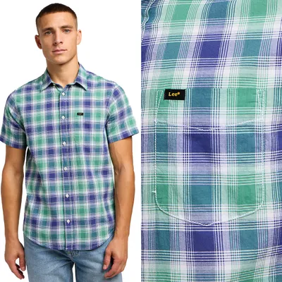 Produktbild von LEE Herren, Hemd BUTTON DOWN SS, M, Grün, herrenhemden, , herren