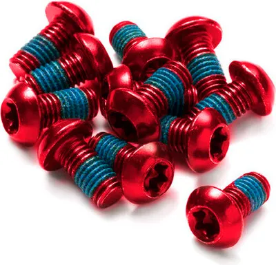 Produktbild von Reverse Components Scheibenbremsschrauben 12 Einheiten Rot M5 x 10 mm Rot M5 x 10 mm