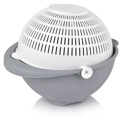 Image de Passoire de cuisine avec bol - Passoire rotative - 25 cm - LFGB