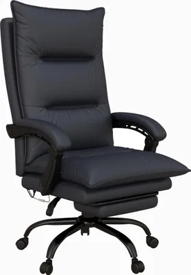 Produktbild von Bürostuhl mit Massagefunktion & Heizfunktion, Fußstütze, bis 120 kg, Dunkelgrau