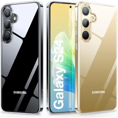 Produktbild von Handyhülle für Samsung Galaxy S24, transparent, stoßfest, kratzfest, mit Airbags, Anti-Vergilbung