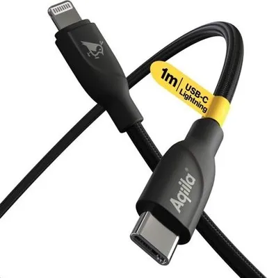 Produktbild von Aqiila Cablebird CB21, 1 m, Lightning, USB C, USB 2.0, Schwarz