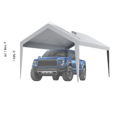 Obrázok produktu pre Prístrešok pre auto, vodotesná PE tkanina, ochrana UV50+, 10x20 stôp, 13x20 stôp, 10ft x 20ft