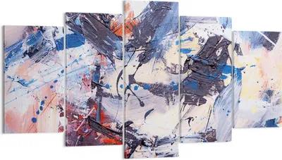 Produktbild von Bild auf Leinwand - Leinwandbild - 5 Teile - Abstraktion verschüttet Farben - 160x85cm - Wand Bild - Wanddeko - Wandbilder - Leinwanddruck - Bilder - Wanddekoration - Leinwand bilder - EA160x85-4383