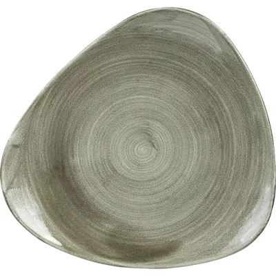 Produktbild von CHURCHILL Stonecast Burnished Green Teller flach, triangle, ø: 311 mm