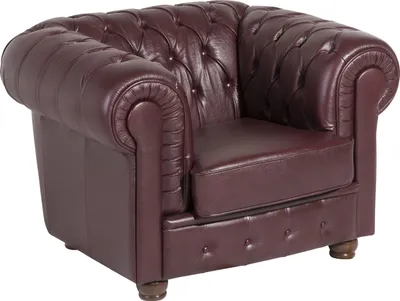 Produktbild von Max Winzer Sessel Bridgeport - Wischleder rot - Maße: 110 x 98 x 76 cm